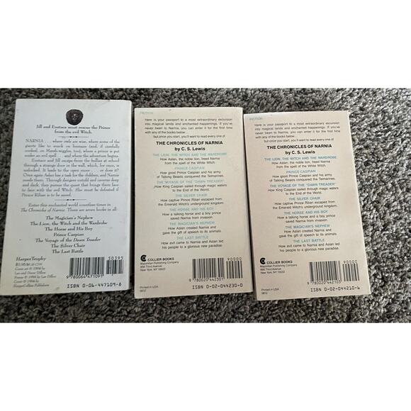 C.S Lewis Book Lot 3 Chronicles Of Narnia Silver Chair Magicians Nephew Battle - Picture 2 of 7